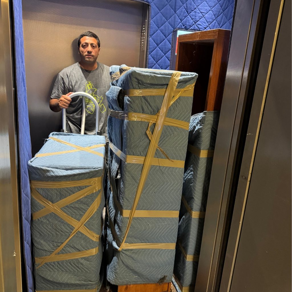 movers in apartment elevator
