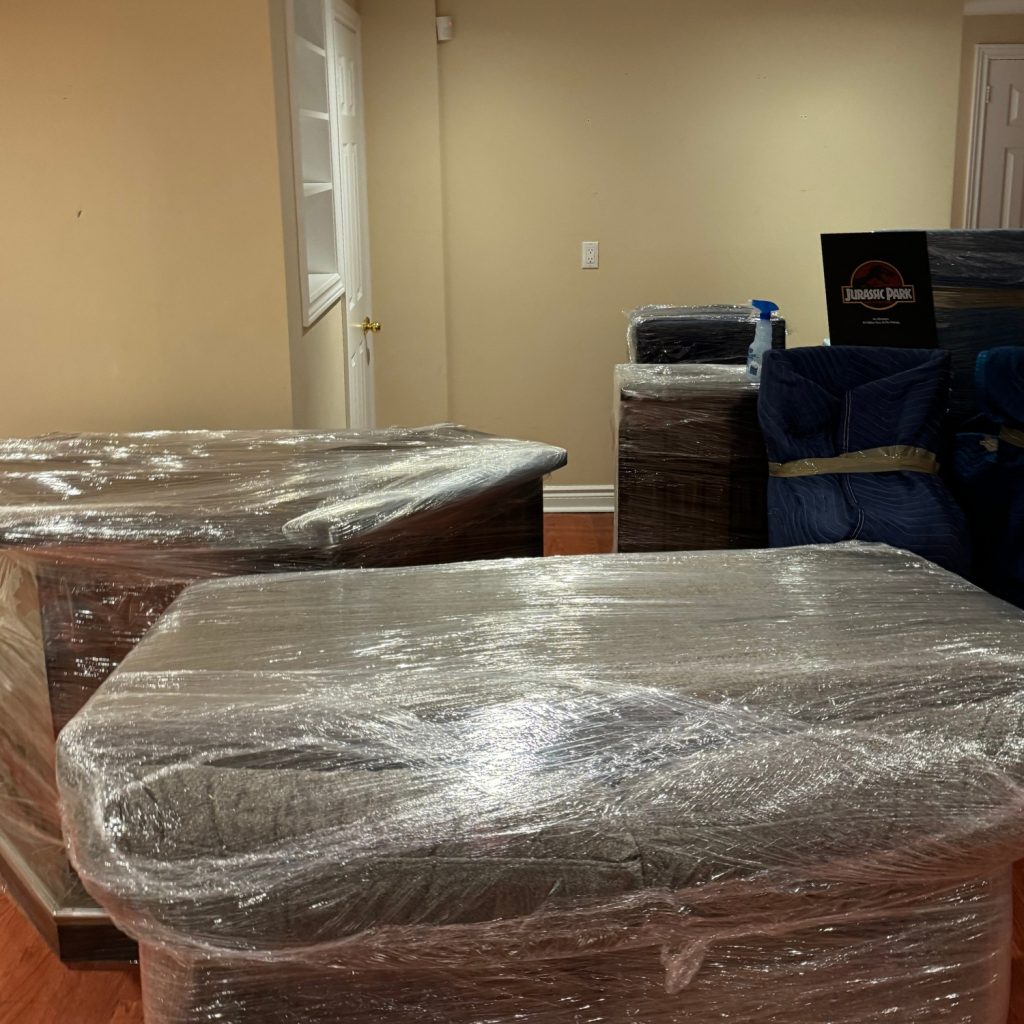 wrapped furniture for moving services