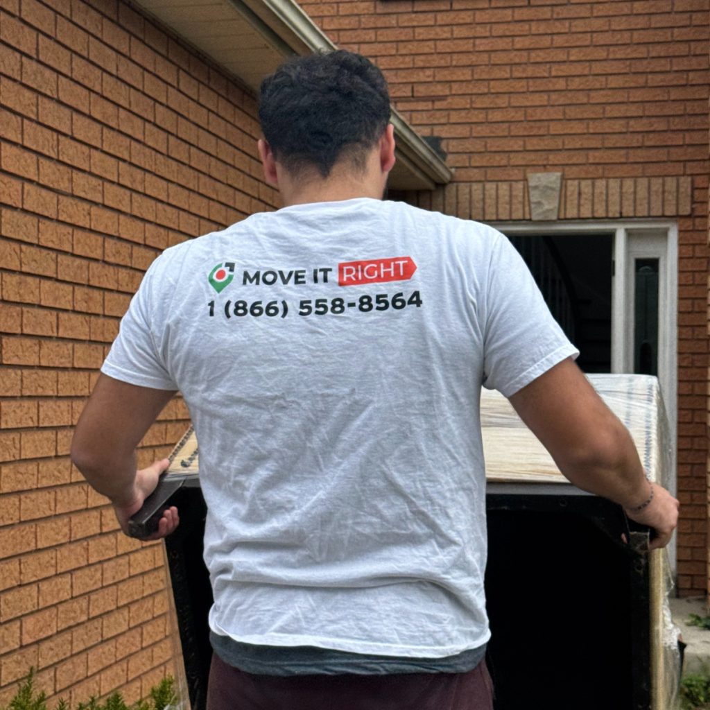 furniture mover bringing furniture into home