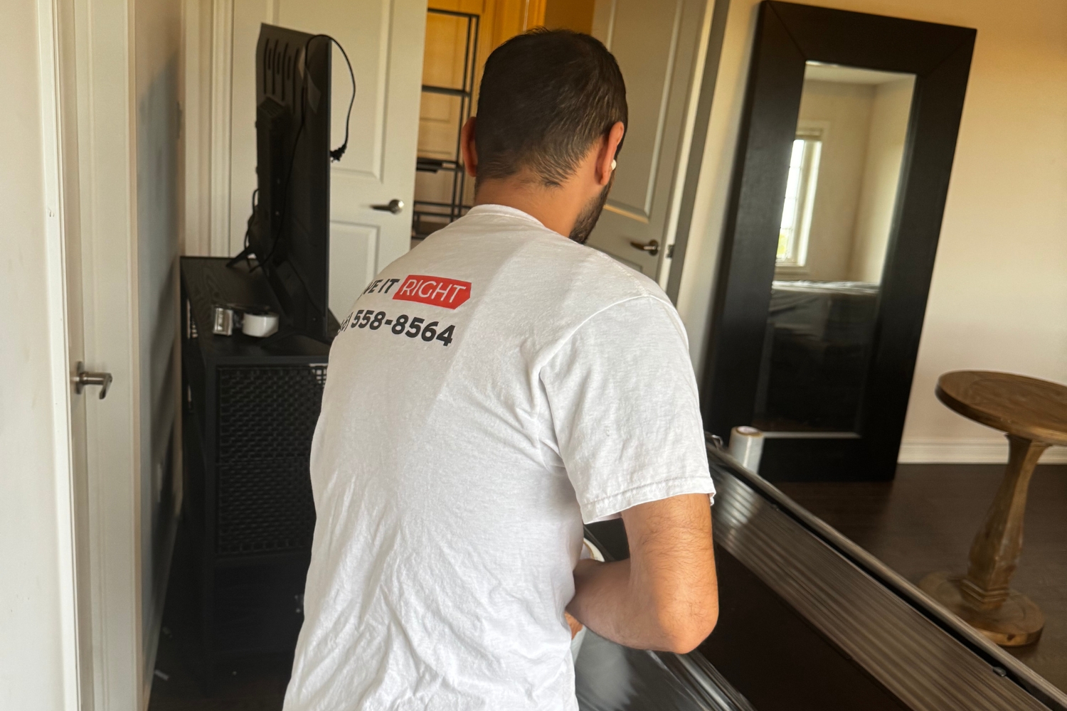 mover packing an office