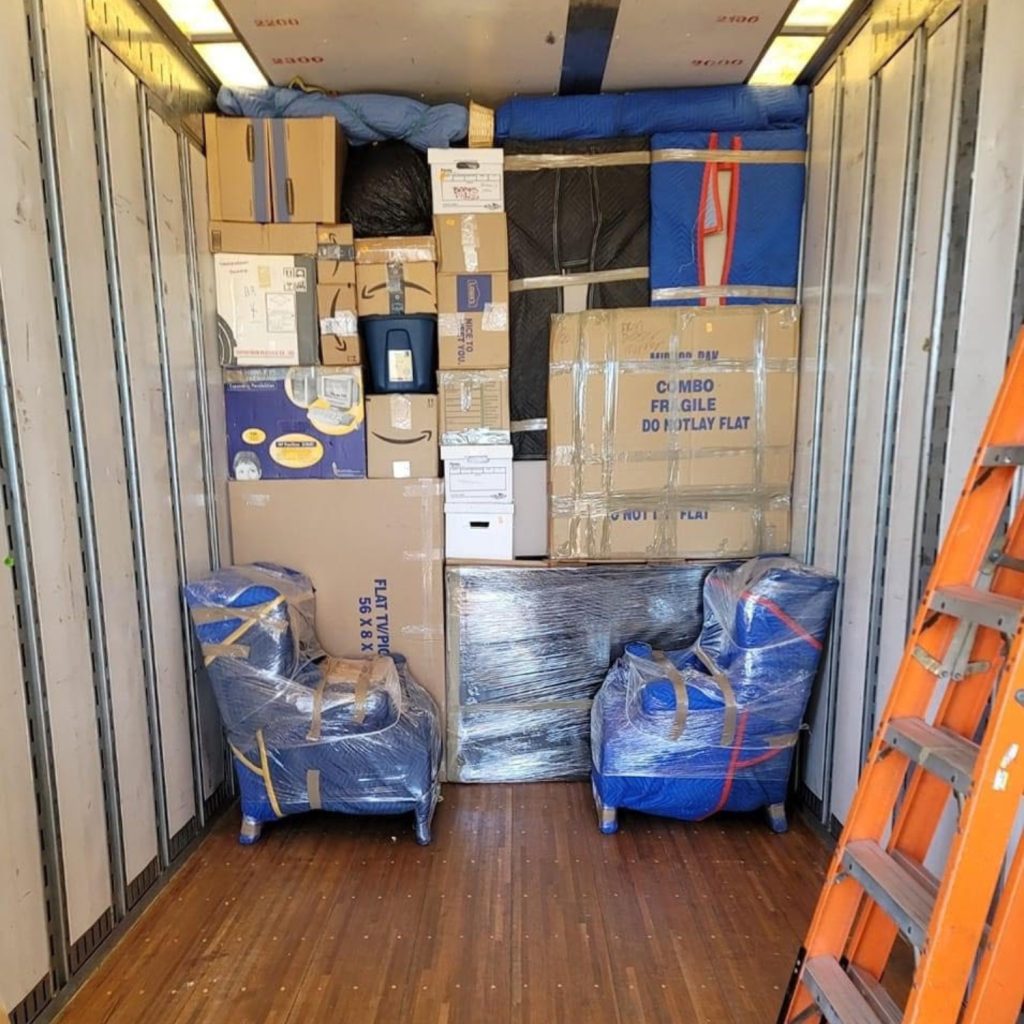 moving boxes in a long term storage unit