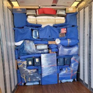 boxes in a climated controlled storage area