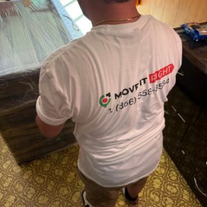 brampton movers unpacking furniture in new home