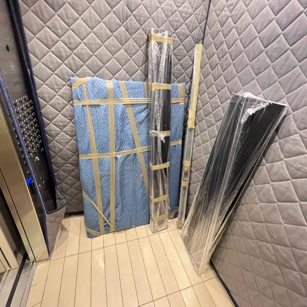 condo movers burlington in elevator