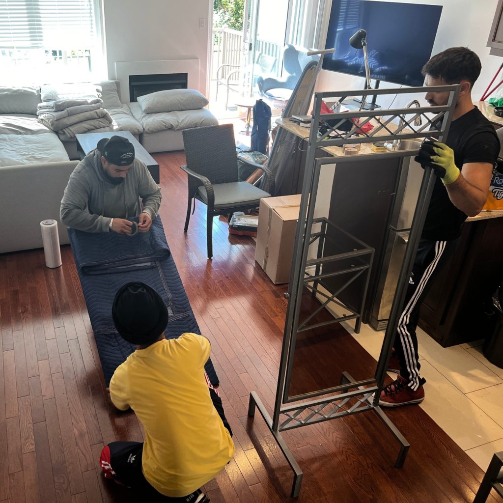 condo movers packing a home in barrie