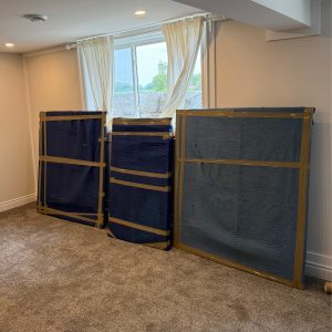 items packed for student moving