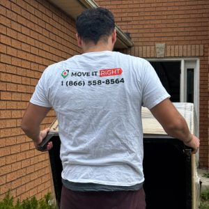 movers taking furniture into vacation home