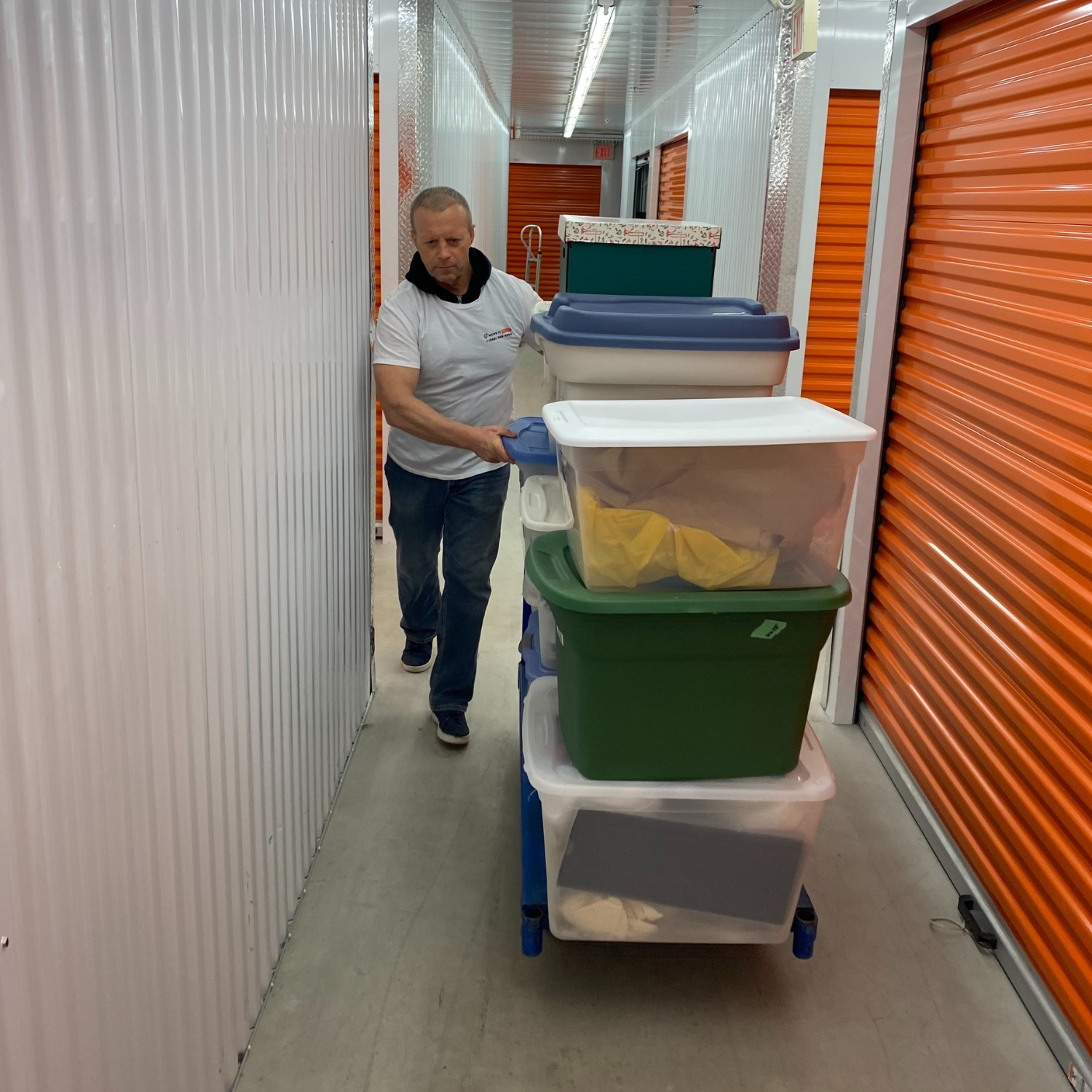 mover in storage unit area