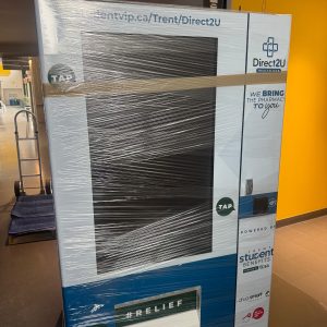 vending machine getting wrapped for a move